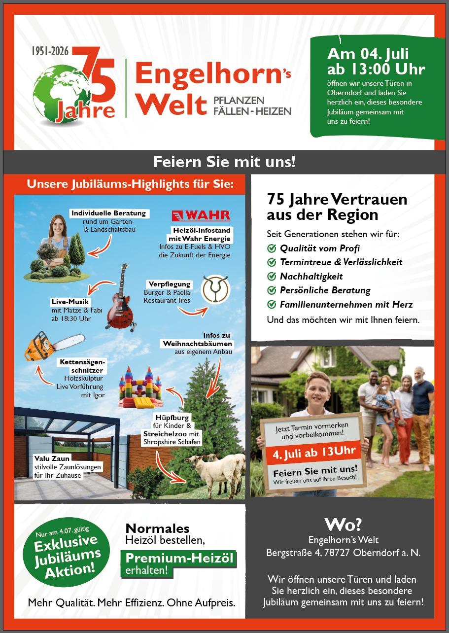 Save the date 75. Jahre Jubiliäum