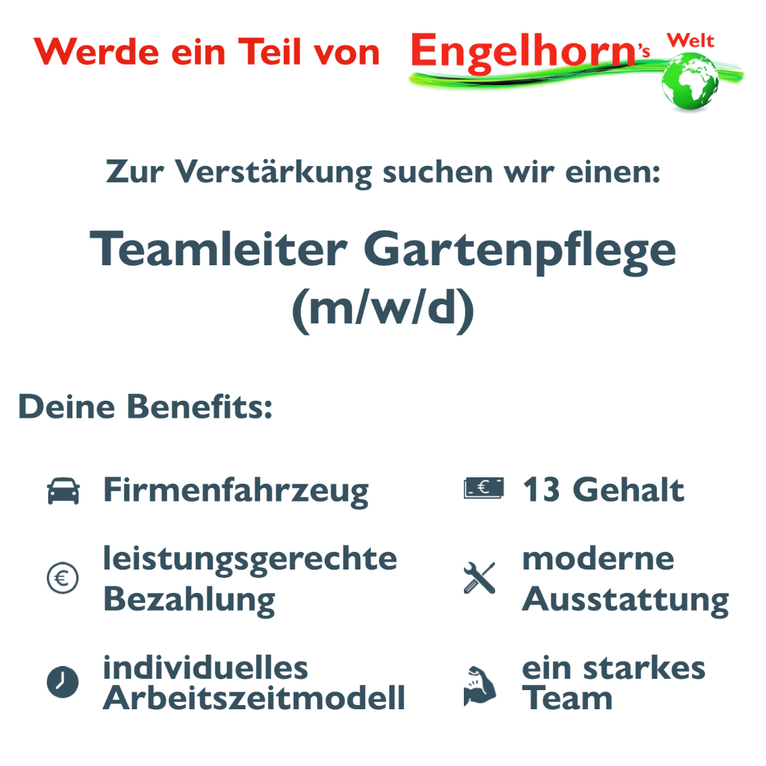 Stellenanzeige   Teamleiter Garten 1