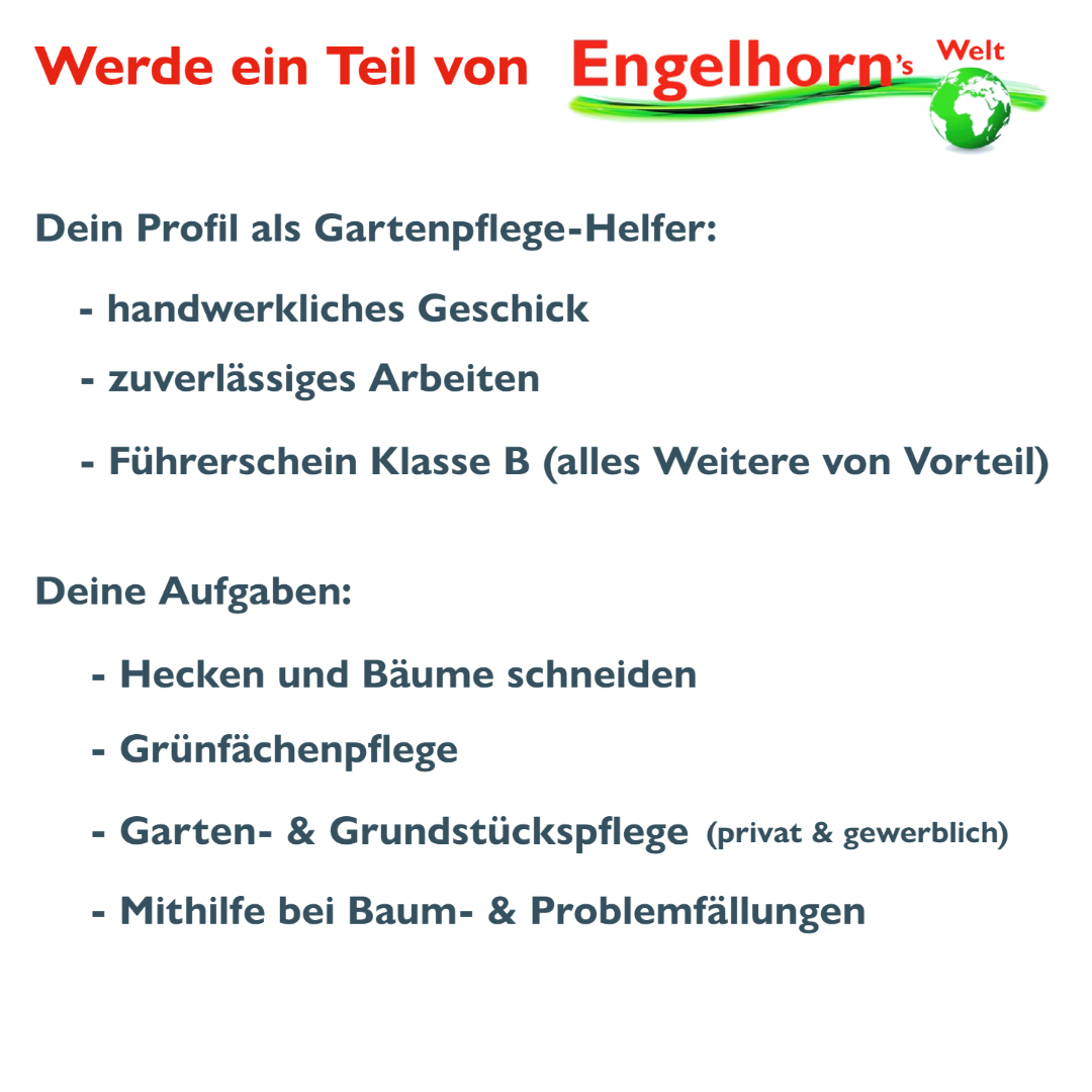 Stellenanzeige    Gartenpflege 2