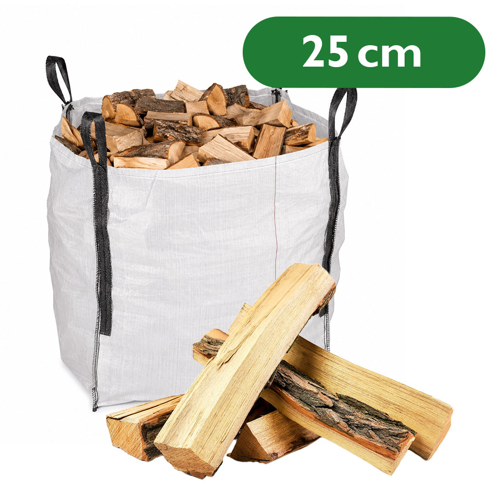 Hartholz-Brennholz – 25 cm Bigbag