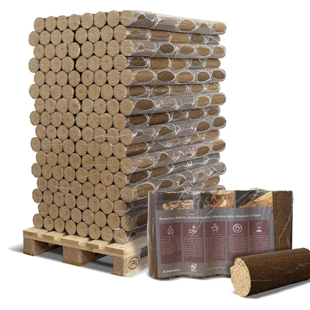 Pollmeier Premium Buchenholzbriketts – Palette